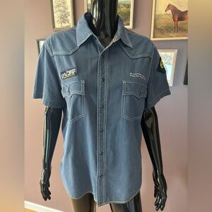 Vintage Workshirt, Pin Striped, San Francisco Shipping company, Retro Shirt